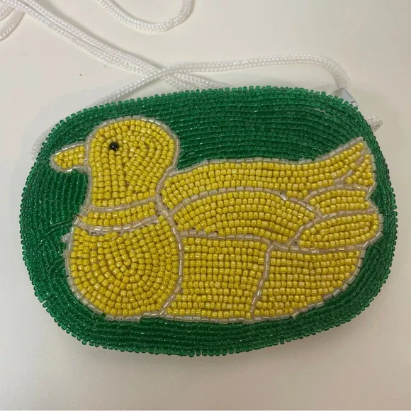 Beaded Duck Mini Coin Purse - Picture 4 of 16